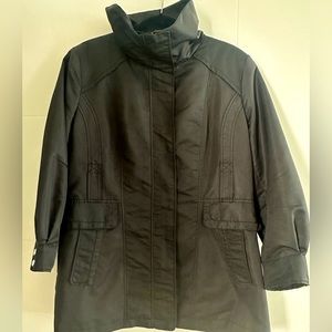 Weatherproof Garment Company Black Vintage Long Button Down Jacket XL